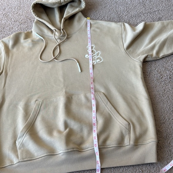NEW Bogey Boys Golf by Macklemore Essentials Hoodie Tan/White Oversized - Picture 8 of 8
